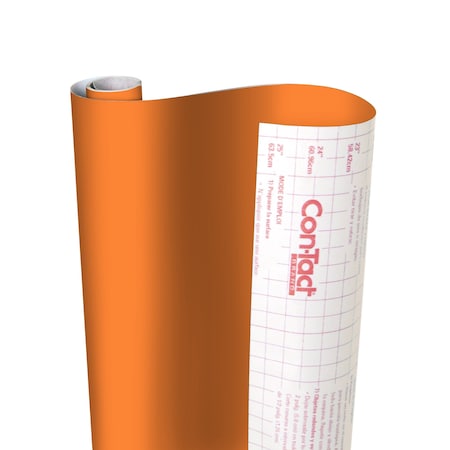 Con-Tact Brand Creative Covering Adhesive Covering, Orange, 18'' x 50 ft. 50F-C9A1K6-06